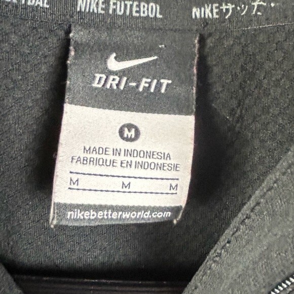 Nike Women’s 1/4 Zip Athletic Running Top with Thumbholes Black Neon Yellow sz M - Picture 10 of 10